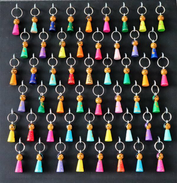 kleurrijke sleutelhangers